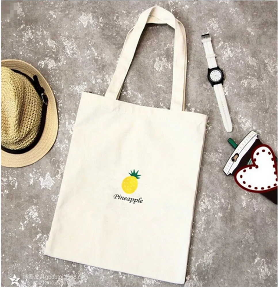 Новая Экологичная сумка для покупок, прекрасная Холщовая Сумка, сумка для покупок, сумка-тоут, Эко сумка-мессенджер, квадратная сумка с фруктами