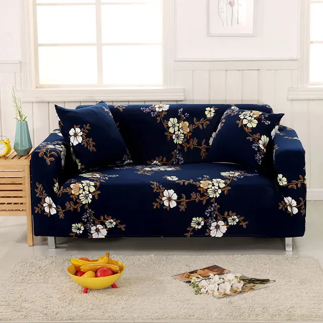 Us 9 96 1pcs Flower Leaf Pattern Soft Stretch Sofa Cover Home Decor Spandex Furniture Covers Decoration Covering Hotel Slipcover In From