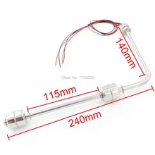 Изгиб поплавкового переключателя 140*240 мм из нержавеющей стали горизонтальный датчик уровня жидкости воды