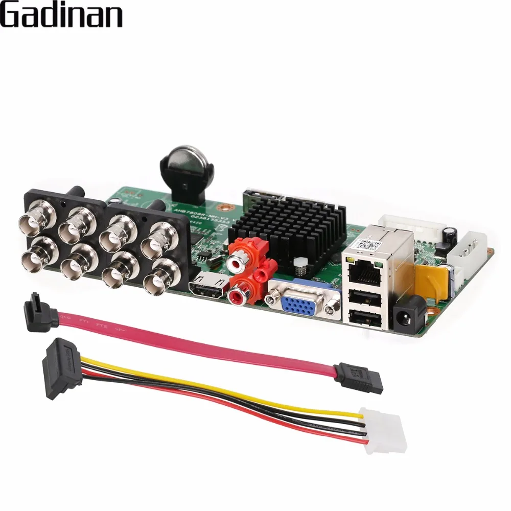 Материнская плата GADINAN 2MP 1080P AHD H 8CH DVR видеорегистратор DIY 4*1080P (аналоговый) + 4*1080P(IP)