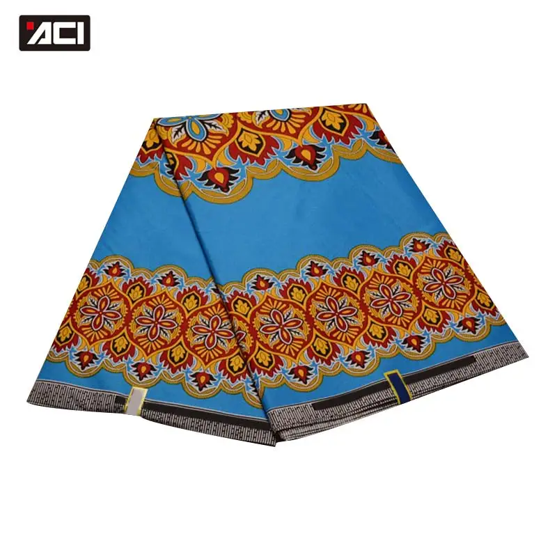 

ACI Promotion African Wax Print Fabric 6 Yards Wax Tissu Africain 100% Polyester Nigeria Wax Print Fabric Wholesale Ankara Wax