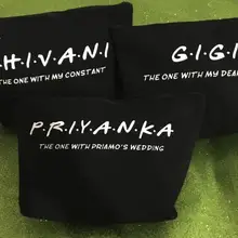 Пользовательский текст свадебные подарки на день рождения невесты Make Up Макияж Comestic спасибо Сумки несессер zipper