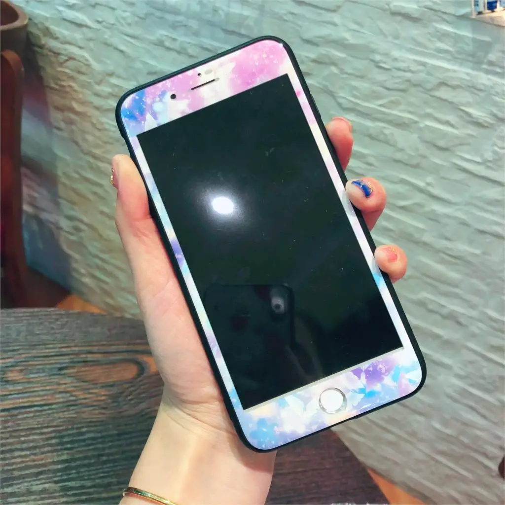 Закаленное стекло Rlenda для iPhone 6 6S 7 8 plus защитная стеклянная пленка экрана фламинго