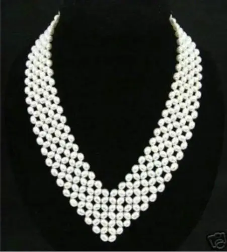 

AA 7-8 MM Stylish Women's Jewelry white Pearl Necklace
