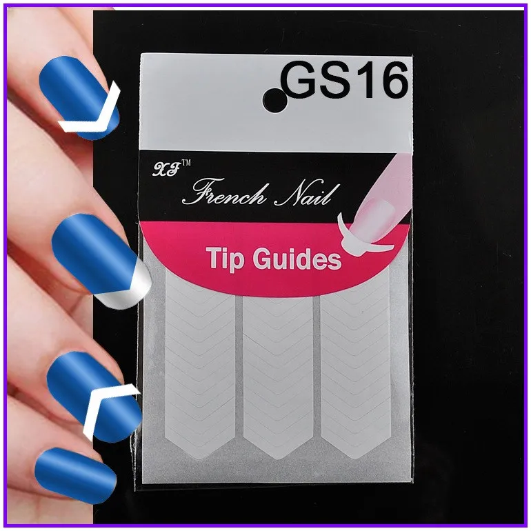 1X белая наклейка для ногтей французская улыбка переводные наклейки на ногти наклейка s волна пила зуб линия кривая Opp рукав упаковка GS серийный