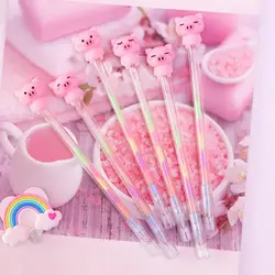 Kawaii воды мел гелевые ручки милые канцелярские Корея свежий мультфильм Розовый Милый Свинья гель студенческие ручки цвет ручка школьные