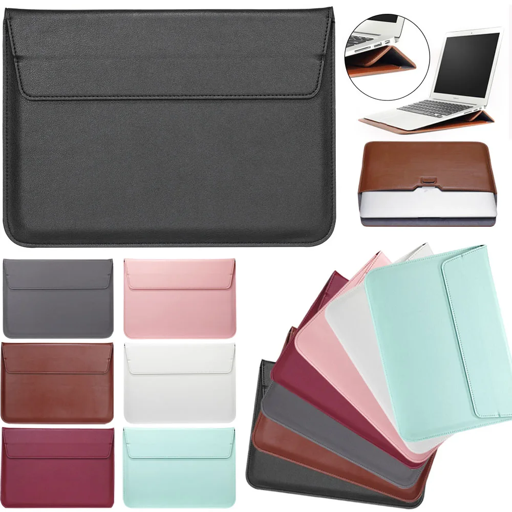 Eagwell Universal PU Leather Laptop Sleeve Bag Pouch For 11" 13" 15