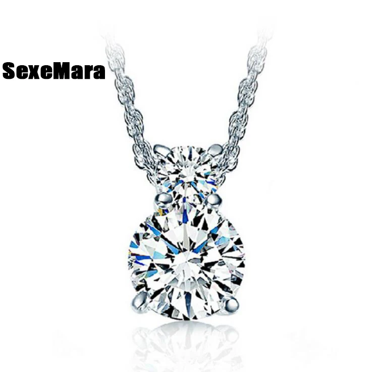 

Female hearth gourd zircon pendant necklace fashion Korean version female silver plated necklace