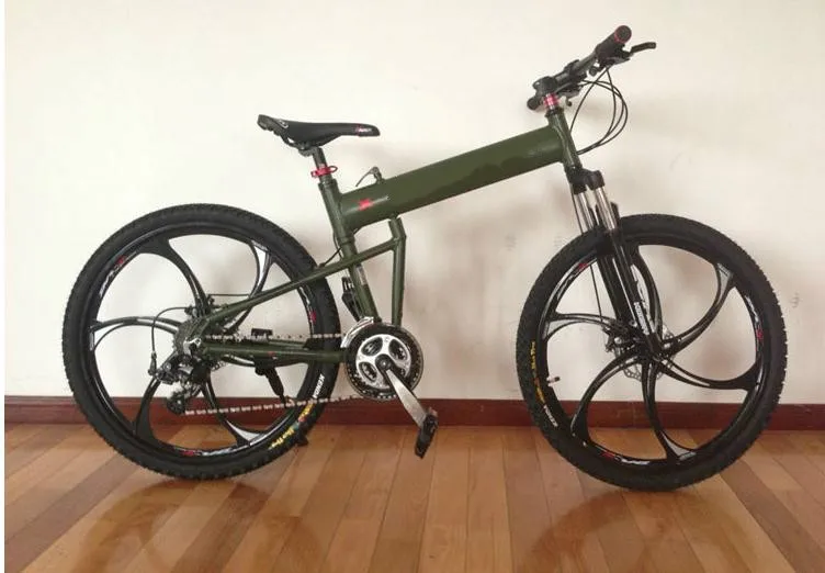 Best Kalosse  bicycle foldable Integrated wheels   26er 21/24/27/30 speed  folding   26*17inch   bicicleta mountain bicycle  bike 1