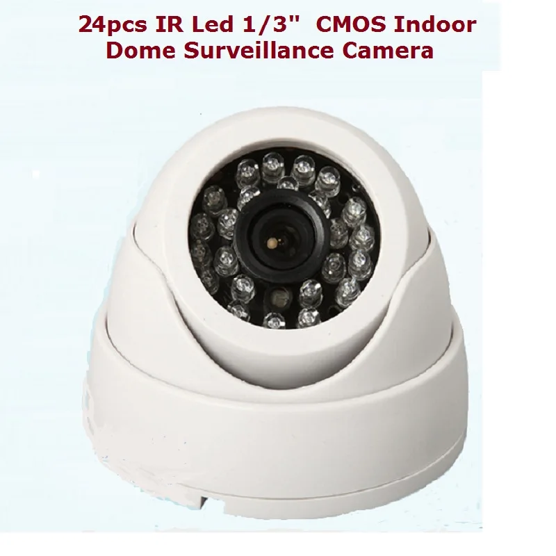 Mini 600TVL Audio Output Security Indoor Demo Night Vision 24pcs Leds IR Cut 720P HD CCTV