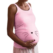 Женский жилет без рукавов с принтом для беременных и беременных