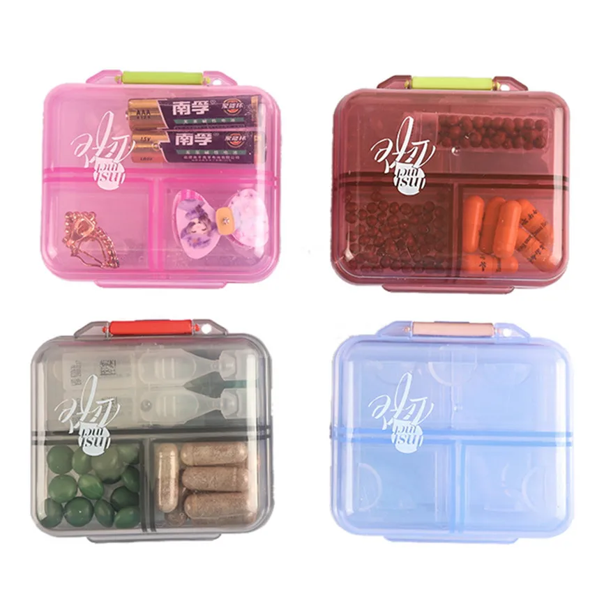 

New Hot 7 Day Pill Box Medicine Tablet Dispenser Organiser Storage Case 7.7x7.2x3.5cm Dropshipping July#5