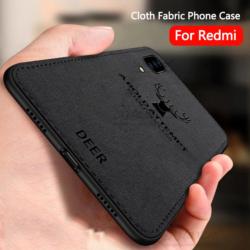 Тканевый чехол для телефона с оленем Xiaomi Redmi Note 7 8 pro мягкий силиконовый
