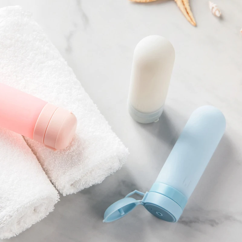 

50ML Travel Refillable Bottles Portable Silicone Empty Refillable Bottle Cosmetic Shampoo Shower Gel Squeeze Kits