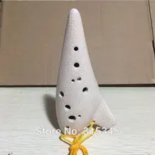 100 шт. 12 отверстий Alto C AC Керамическая Флейта окарина для ветровой музыкальной белой трещины обжига инструмент