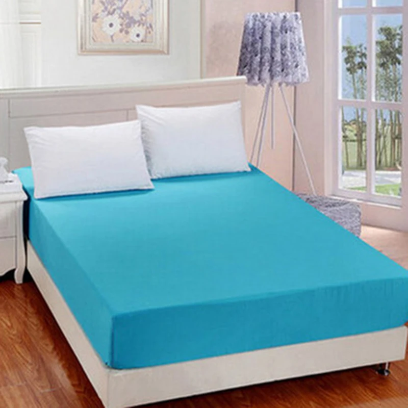 Ультра мягкие плоские простыни постельные принадлежности протектор покрывало - Цвет: Blue