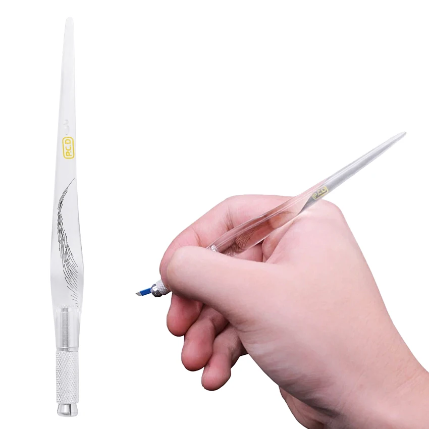 

Makeup Tattoo Pen Kit 5Pcs Manual Machine Pen Acrylic PCD Permanent Makeup for Eyebrow Lip Eyeliner Microblading Needles and Ink
