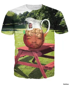 

Mr. T Ice-T With Ice Cubes Printed T-Shirt Hip Hop Famous Brand Top Tees