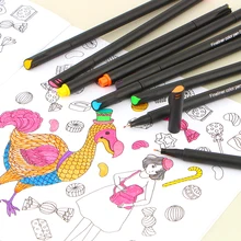 12/24 цветов 0,4 мм тонкий кончик художественный маркер ручка сверхтонкие Fineliner ручки гладкая эскизная ручка товары для рукоделия для анимационного рисования Манга