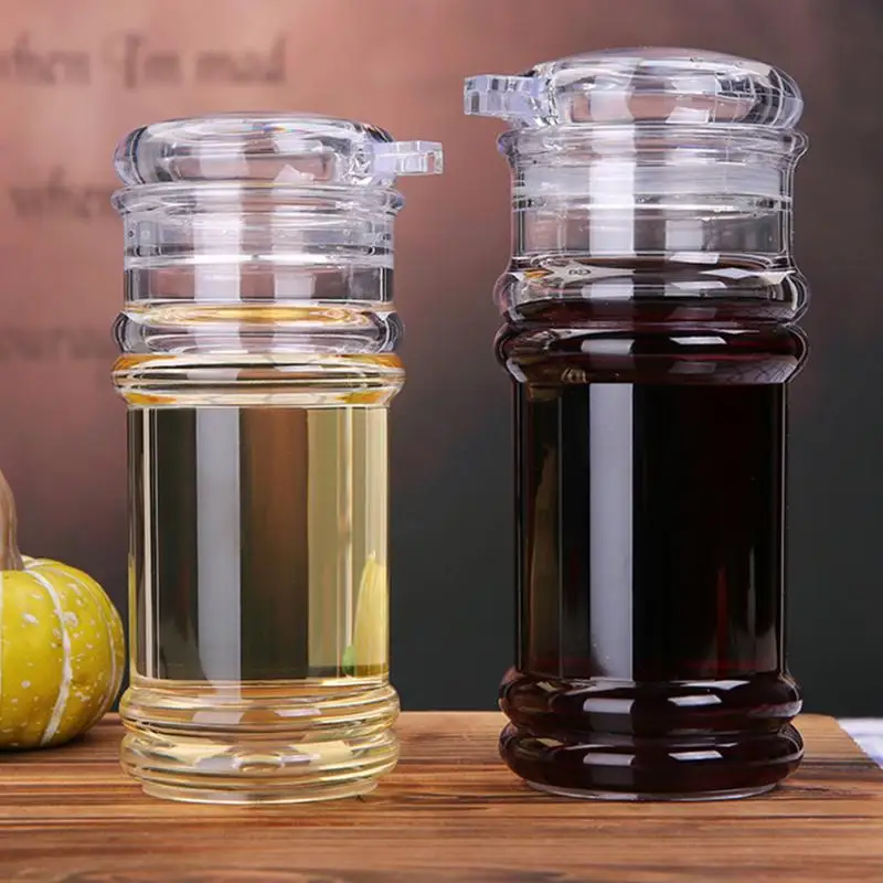 

NEW 3 Sizes Eco-Friendly Clear Acrylic Soy Sauce Vinegar Olive Oil Bottle BBQ Dispenser Shaker Kitchen Utensils Seasoning Cans