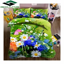 Best Offers GOANG Queen bedding set 3d digital printing bed sheet duvet cover pillow case 3pcs Little Daisy hotel bedding home textiles