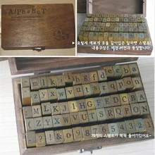 Деревянные Штампы Алфавит цифровые и буквы печать 70 шт набор Стандартизированная форма штампы обычный скрипт буквы