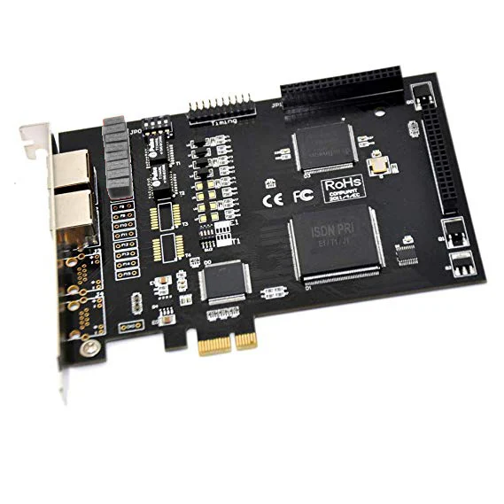 TE220 Digium card Dual Span E1/T1 2 порта ISDN PRI Board PCI E Bus Digital T1/E1 Te220e|card card|bus cardcard bus |