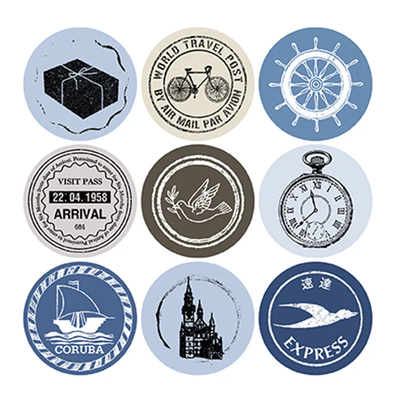 90pcs Round Traffic Paper Sticker Blue Point Index Label Stationery Stickers Office School Supplies | Канцтовары для офиса и
