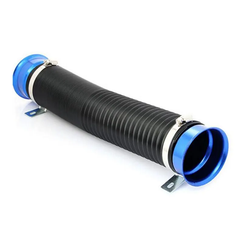 MULTI FLEXIBLE INTAKE PIPING//PIPE INLET HOSE TUBE DUCT SHORT RAM//COLD AIR Black
