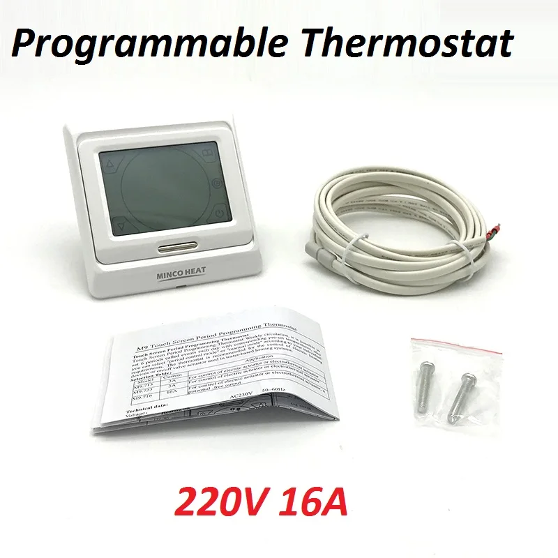 

LCD Touch Screen Digital Thermostat Weekly Programmable Room Floor Heating Temperature Controller