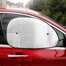 2pcs/set Car Covers Oblique Sun visor Auto Sun insulation Aluminum foil bubble Sun shade Automobiles Exterior Accessories Stuff
