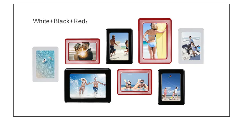 930 Magnetic Photo Frame With Adhesive Crystal Surface Kids Room Wall Decor Magnet Picture Frame_12