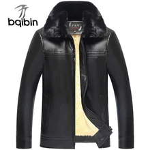 Куртка с меховым воротником для мужчин; сезон зима-осень; флисовая Толстая Новинка; Мужская Повседневная теплая ветровка; Верхняя одежда; пальто; университетское пальто из искусственной кожи
