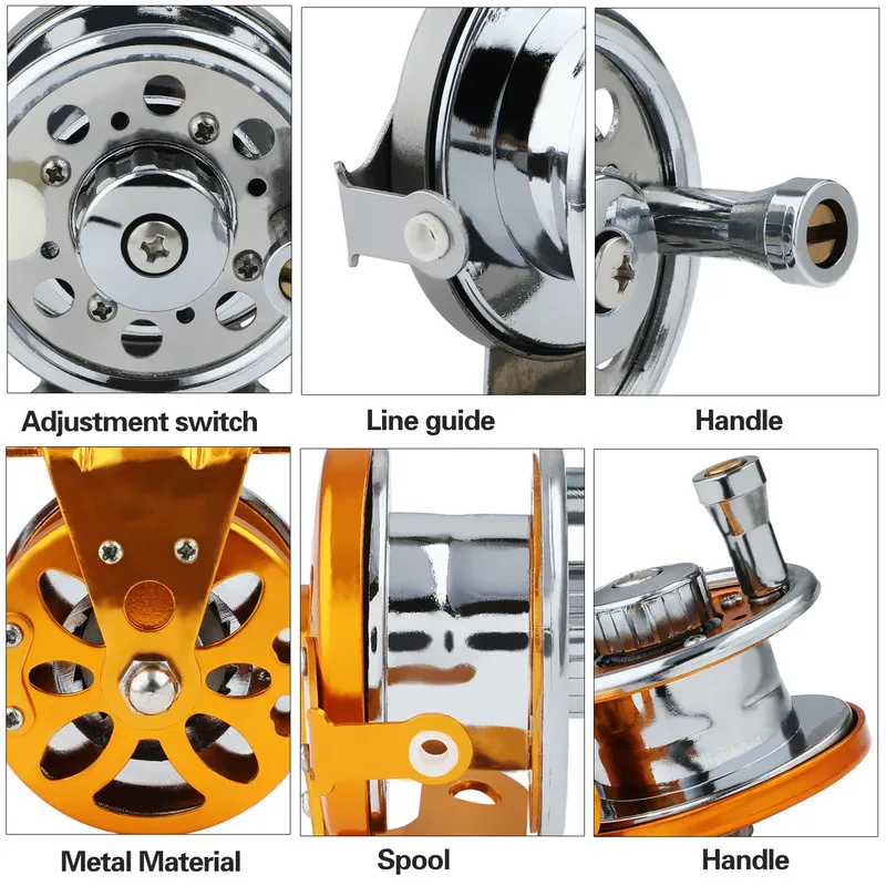 Sougayilang High Quality Ultralight Weight Ice Fishing Reel Portable Raft Ice Spinning Travel Boat Fishing Tackle Gear