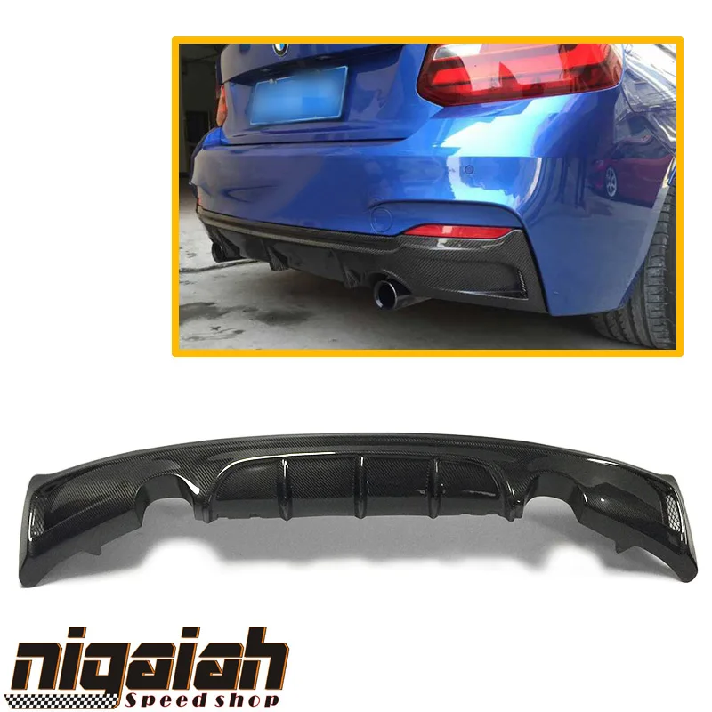 

Carbon fiber Rear Bumper Diffuser Lip Spoiler Protector Guard for BMW 2 Series F22 M Sport M Tech 235i 22i 220i 2013-2018 E type