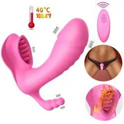 G Spot Вибратор с пультом секс-игрушки для женщин Мощный вибратор клитор на присосках, для клитора Вибратор Бабочка вибрирующие трусики Womanizer