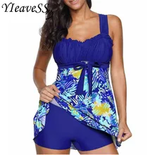 S-5XL, танкини, женские купальники, плюс размер, Танкини с шортами, пуш-ап, купальник, женский, большой размер, одежда для плавания, в горошек, винтажные купальники