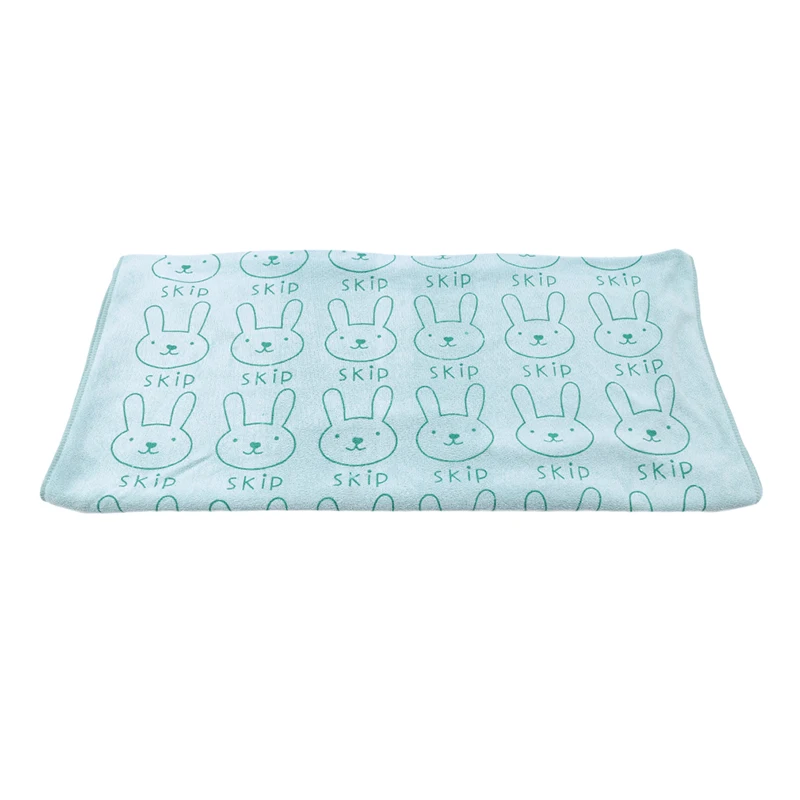 Новое поступление быстросохнущее Впитывающее пляжное полотенце для взрослых 70*140 см банное полотенце из микрофибры с рисунком головы кролика - Цвет: Cyan