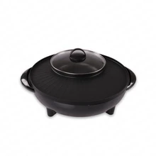 Барбекю горячий горшок многофункциональная электрическая плита домашняя электрическая жаровня горячий горшок одна часть кастрюля без ручки