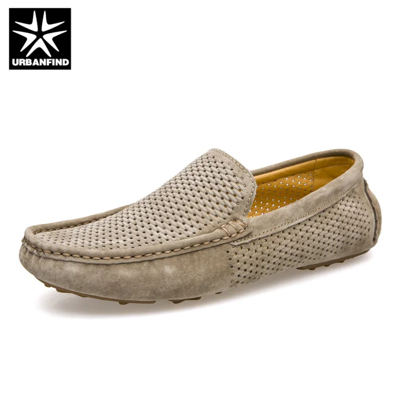 

URBANFIND Breathable Men Casual Shoes Suede Leather Loafers Size 38-44 Comfortable Slip-on Male Moccasins New Summer Shoes