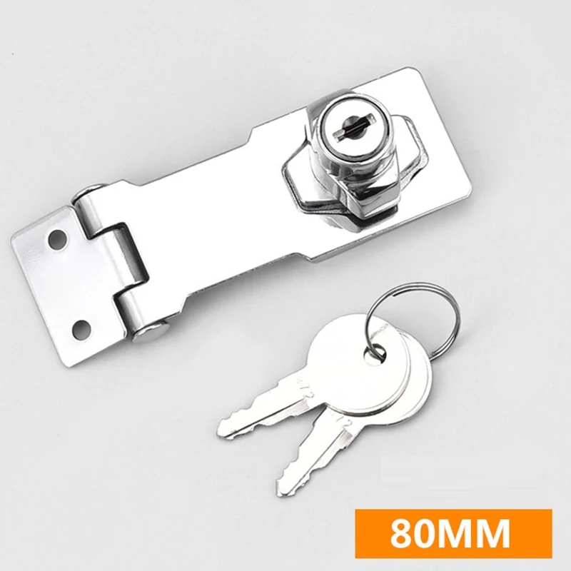 

Keyed Hasp Lock Twist Knob Keyed Locking Hasp for Small Doors Drawer Cabinet JA55