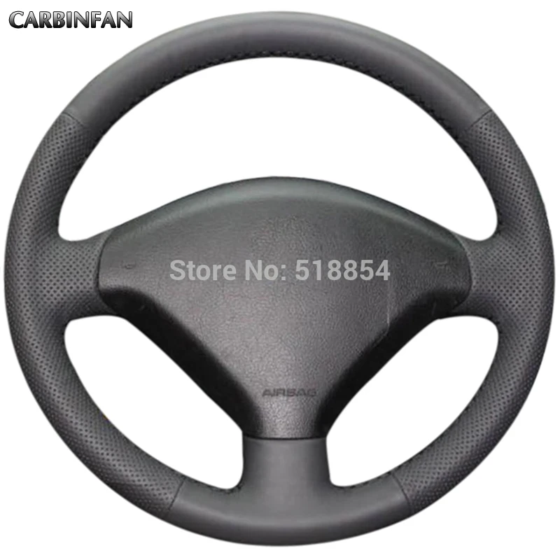 

Black Artificial Leather Car Steering Wheel Cover for Peugeot 307