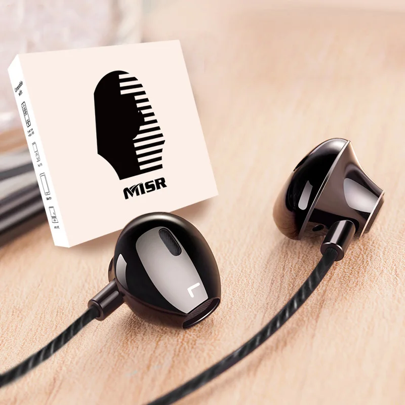 MISR H06 стерео наушники с басами 3 5 мм проводное управление HiFi гарнитура для iPhone Xiaomi