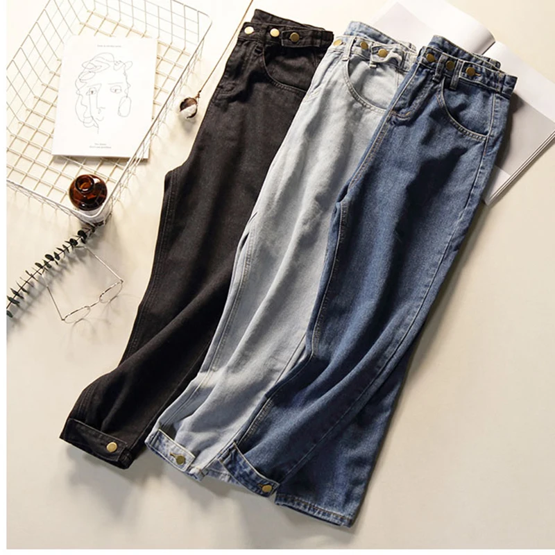 New Boyfriend Jeans Vintage High Wist Jeans Women 2019 Spring Summer Denim Harem Pants Loose Casual Trousers Mom Jeans