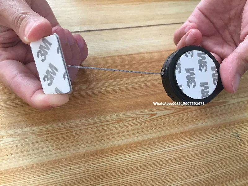 

50 pcs Digital merchandise Drop-shaped Retractable anti-theft recoiler for purchase security install by 3M adhesive tape