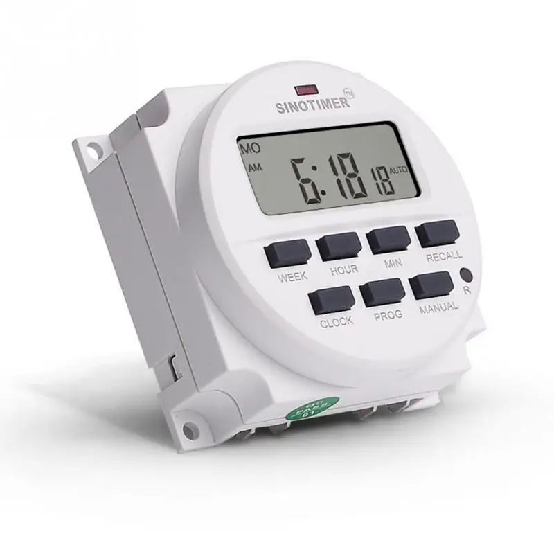 

BIG DISPLAY 1.598 inch LCD Digital Timer 12V DC 7 Days Programmable Time Switch with UL listed Relay inside LED indicators