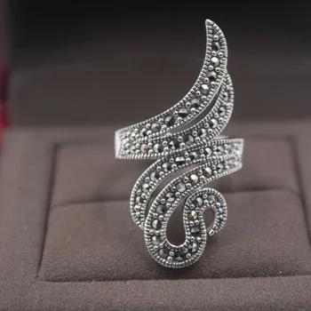 

Pure S925 Silver &Zircon Unique Swan Shaped Shine Wedding Woman's Ring New US 5-9 Elegant Fashion New Ring
