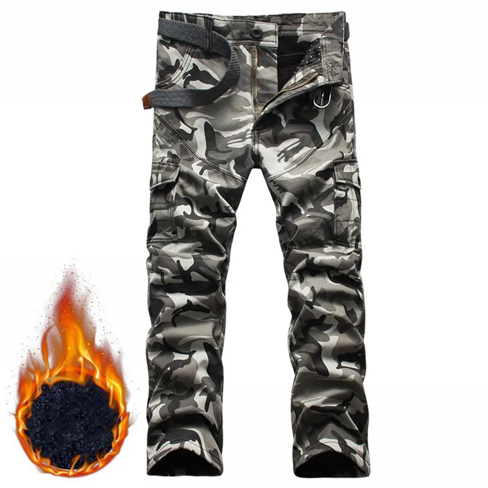 Зимние мужские треккинговые брюки, флисовые походные брюки с несколькими карманами, мужские брюки Senderismo Pantalon Hombre WP112