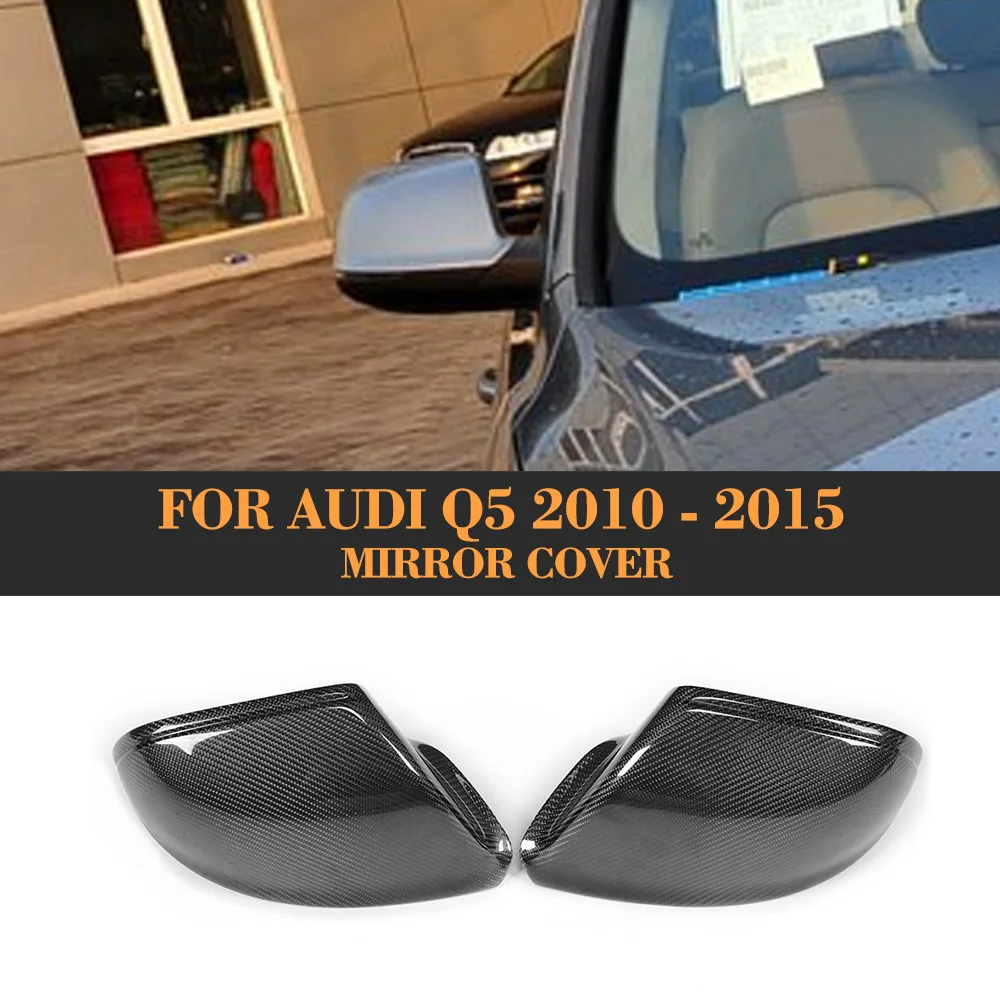 Replace carbon fiber side rear view mirror covers back Caps Shell for