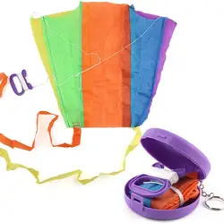 Новый Спорт на открытом воздухе складной карманный Летающий воздушный змей детские игрушки с чехлом для хранения Открытый воздушные змеи
